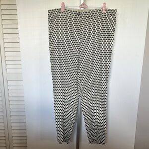 Etro Black and White Geometric Pants